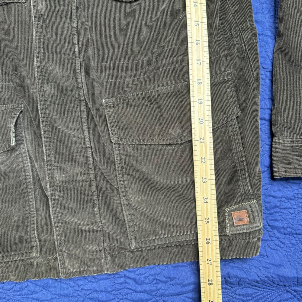 Quiksilver Corduroy Hooded Utility Jacket Women's S/P Embroidered Floral Patch - Picture 5 of 10